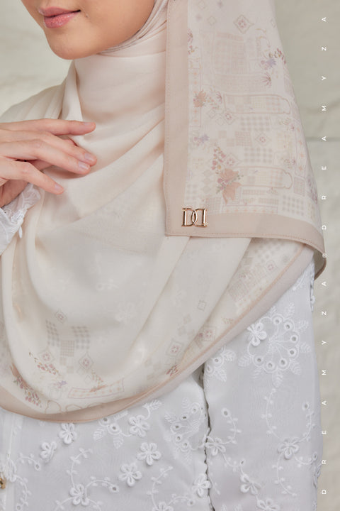 Nura Printed Premium Heavy Chiffon Shawl Tudung