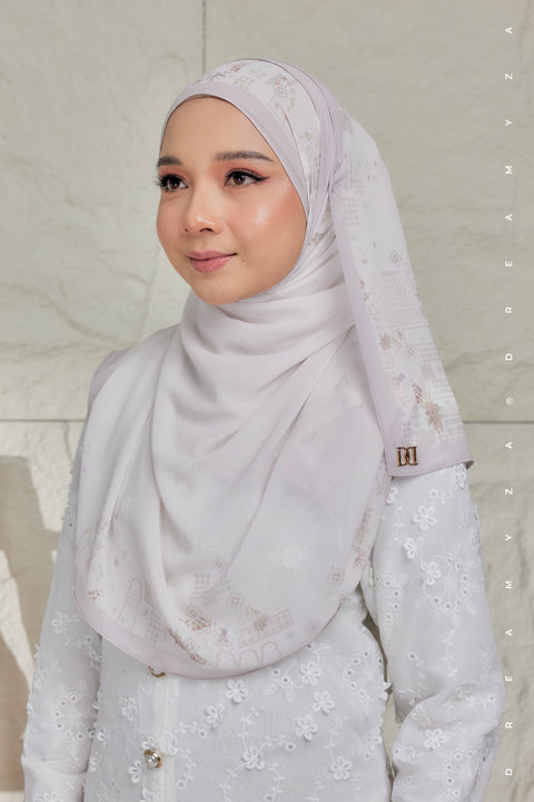 Nura Printed Premium Heavy Chiffon Shawl Tudung
