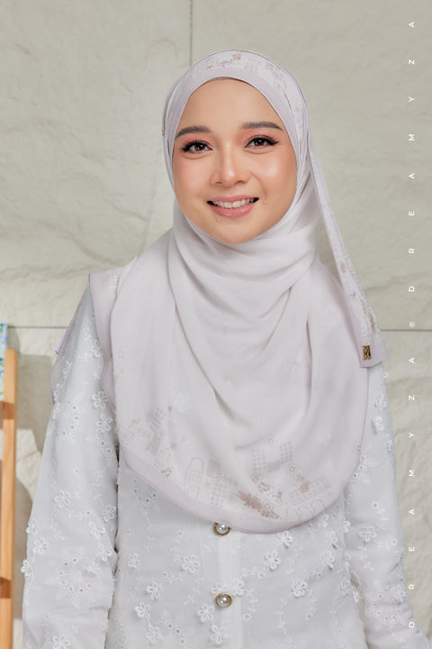 Nura Printed Premium Heavy Chiffon Shawl Tudung