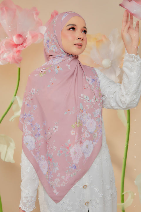 Blooming Garden Series in Miracle [Premium Printed Korean Chiffon Shawl]