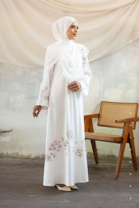 Anggerik Embroidered Jubah Abaya with Shawl
