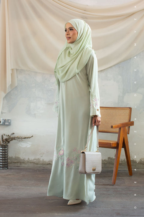 Anggerik Embroidered Jubah Abaya with Shawl