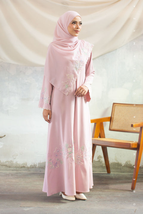 Anggerik Embroidered Jubah Abaya with Shawl