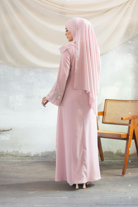 Anggerik Embroidered Jubah Abaya with Shawl