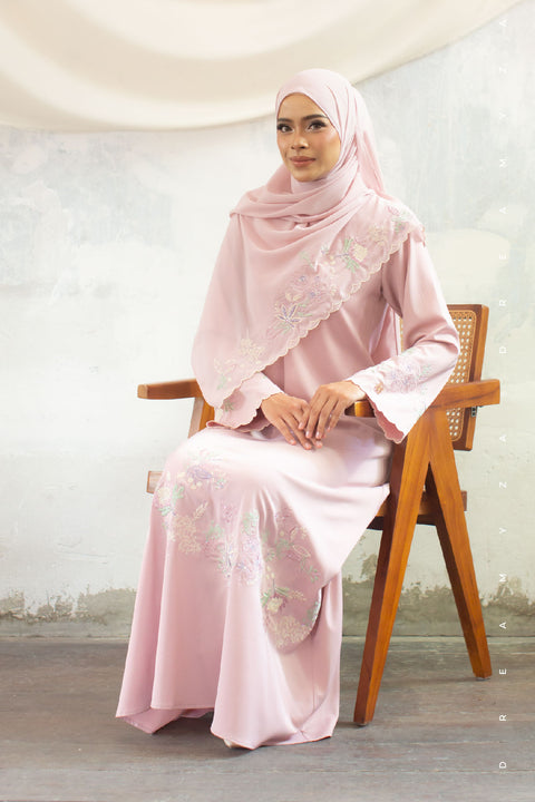 Anggerik Embroidered Jubah Abaya with Shawl