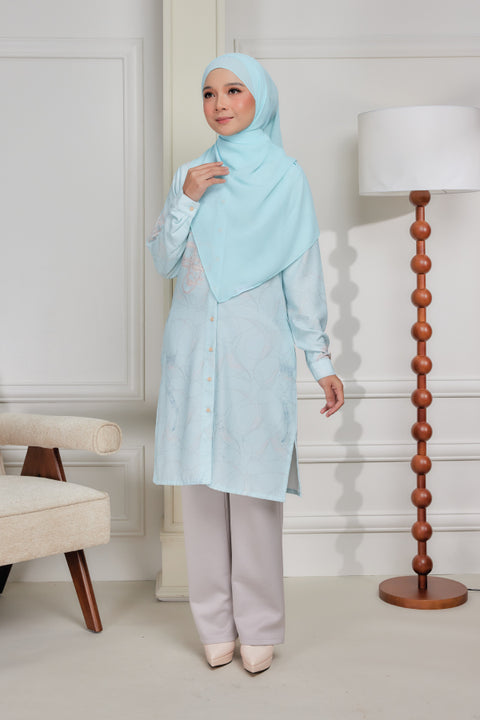 Mysa Printed Exclusive Heavy Chiffon Crepe Long Blouse 2.0