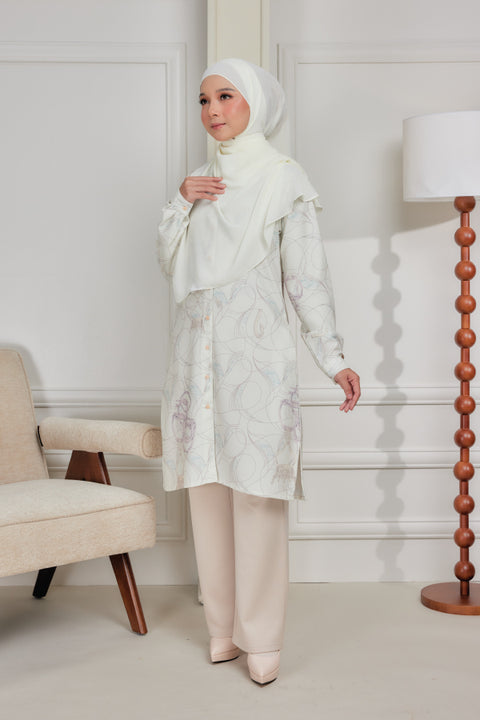 Mysa Printed Exclusive Heavy Chiffon Crepe Long Blouse 2.0