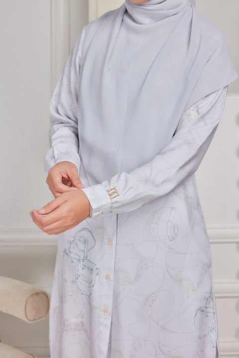 Mysa Printed Exclusive Heavy Chiffon Crepe Long Blouse 2.0