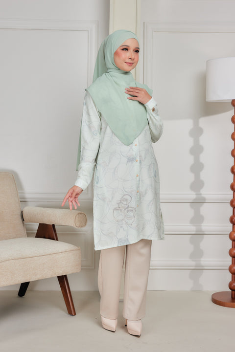 Mysa Printed Exclusive Heavy Chiffon Crepe Long Blouse 2.0