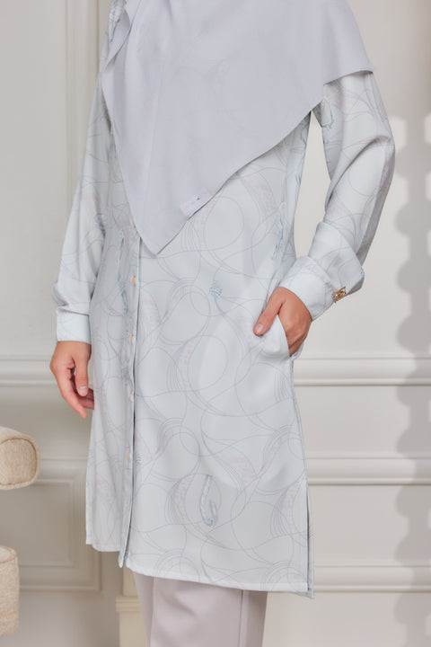 Mysa Printed Exclusive Heavy Chiffon Crepe Long Blouse 2.0