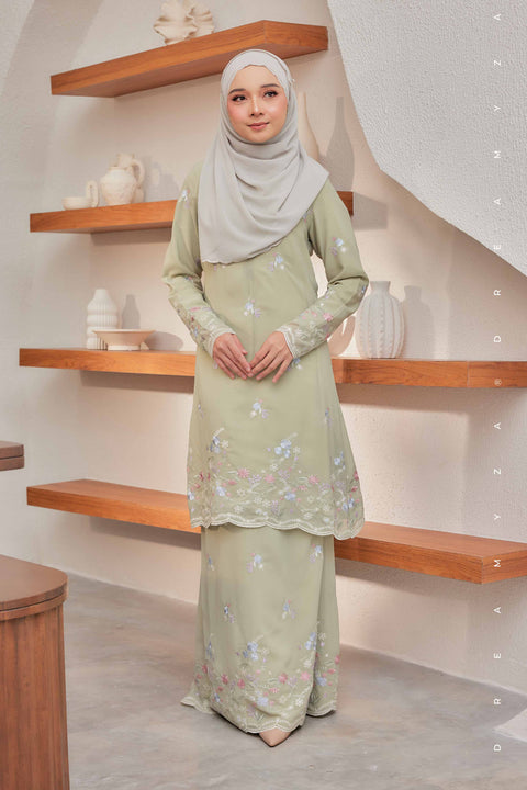 Alina Embroidered Chiffon Modern Baju Kurung