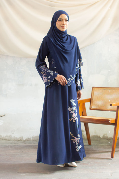 Kencana Embroidered Jubah Abaya with Shawl