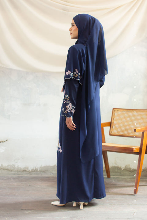 Kencana Embroidered Jubah Abaya with Shawl