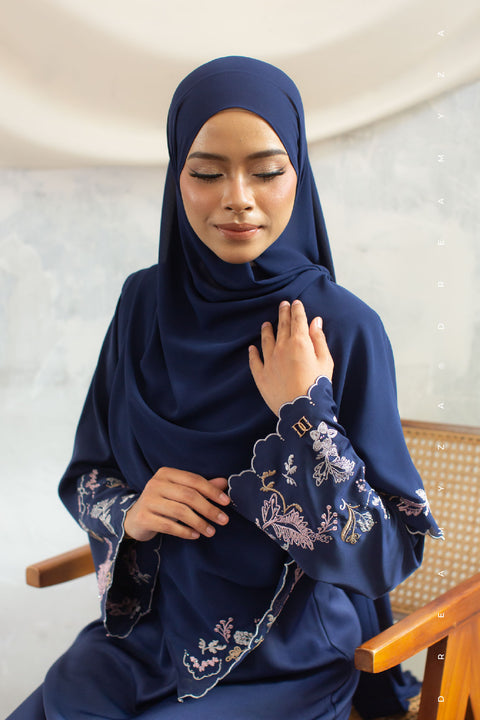 Kencana Embroidered Jubah Abaya with Shawl