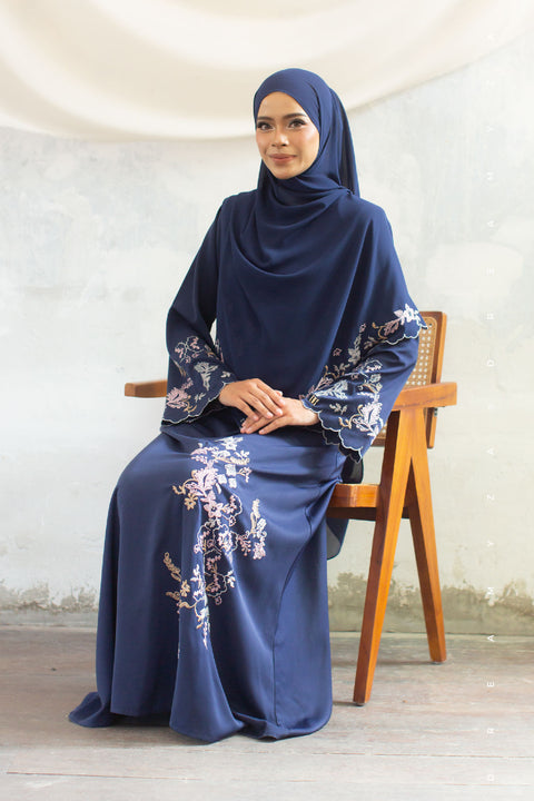 Kencana Embroidered Jubah Abaya with Shawl