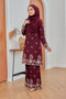 Arina Embroidered Chiffon modern Kurung