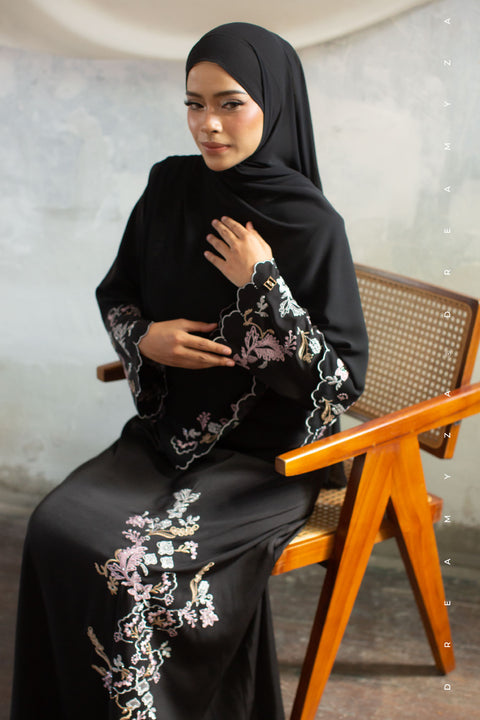 Kencana Embroidered Jubah Abaya with Shawl