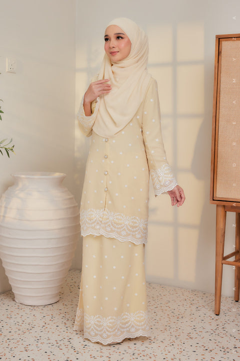 Afra Full Embroidered Chiffon Modern Kurung