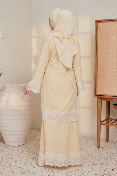 Afra Full Embroidered Chiffon Modern Kurung