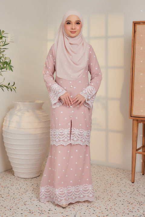 Afra Full Embroidered Chiffon Modern Kurung