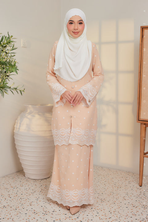 Afra Full Embroidered Chiffon Modern Kurung