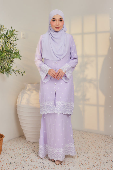 Afra Full Embroidered Chiffon Modern Kurung