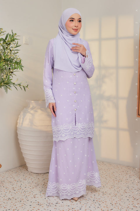 Afra Full Embroidered Chiffon Modern Kurung