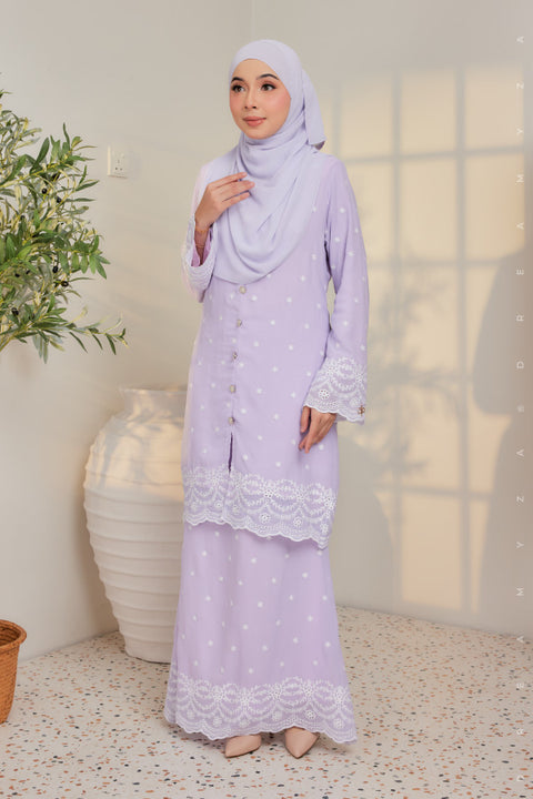 Afra Full Embroidered Chiffon Modern Kurung