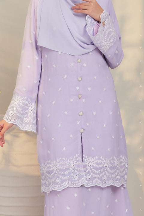 Afra Full Embroidered Chiffon Modern Kurung