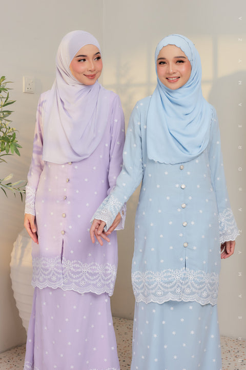 Afra Full Embroidered Chiffon Modern Kurung