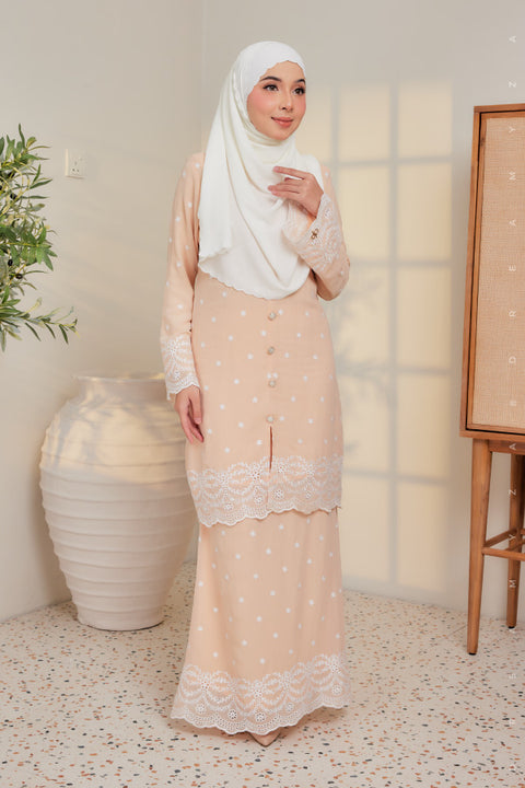 Afra Full Embroidered Chiffon Modern Kurung