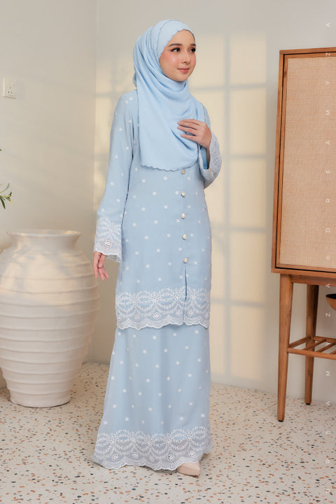 Afra Full Embroidered Chiffon Modern Kurung