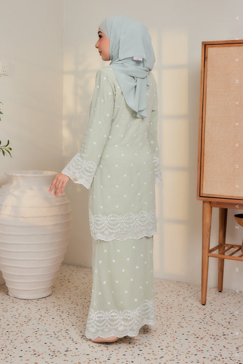 Afra Full Embroidered Chiffon Modern Kurung