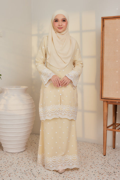 Afra Full Embroidered Chiffon Modern Kurung