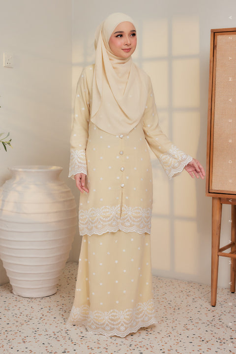 Afra Full Embroidered Chiffon Modern Kurung