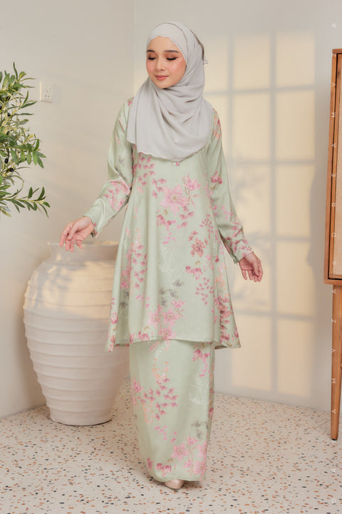 Akma Printed Silk Satin Riau Modern Kurung