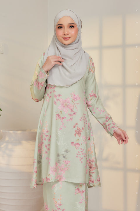 Akma Printed Silk Satin Riau Modern Kurung