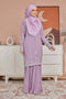 Alma Flowers Embroidered Modern Kurung with Pleated Skirt