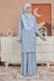 Alma Flowers Embroidered Modern Kurung with Pleated Skirt