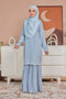 Alma Flowers Embroidered Modern Kurung with Pleated Skirt