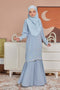 Alma Flowers Embroidered Modern Kurung with Pleated Skirt