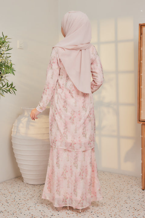 Amira Printed Chffion with Mini Lace Modern Kurung