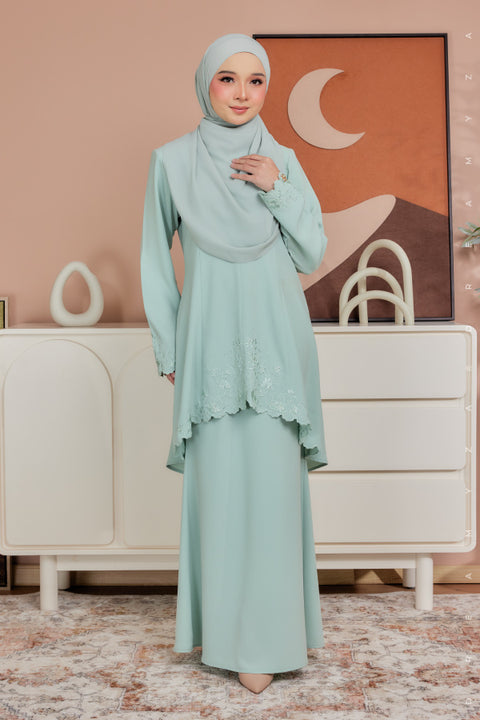 Aria Embroidered Heavy Chiffon Crepe Modern Kurung