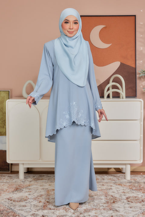 Aria Embroidered Heavy Chiffon Crepe Modern Kurung