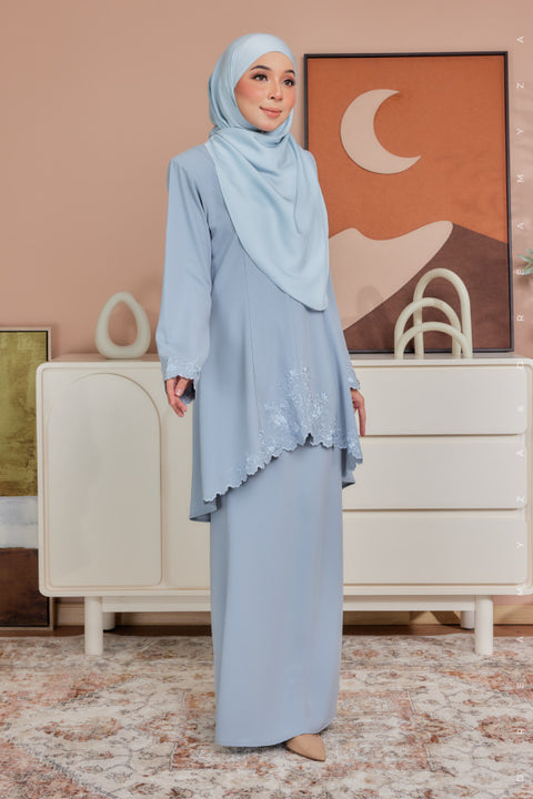 Aria Embroidered Heavy Chiffon Crepe Modern Kurung