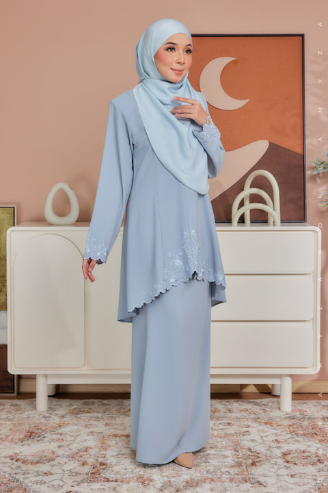 Aria Embroidered Heavy Chiffon Crepe Modern Kurung