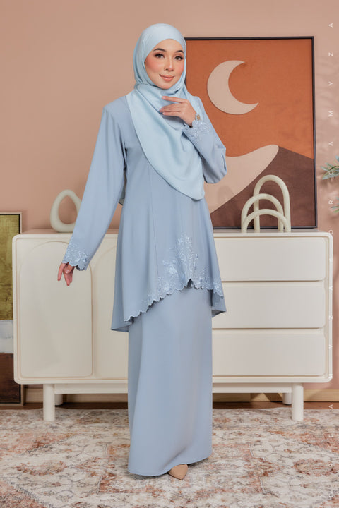 Aria Embroidered Heavy Chiffon Crepe Modern Kurung