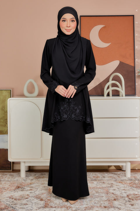 Aria Embroidered Heavy Chiffon Crepe Modern Kurung