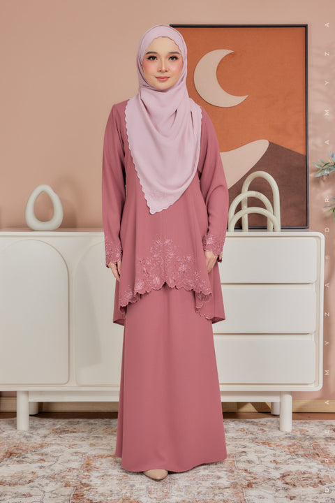 Aria Embroidered Heavy Chiffon Crepe Modern Kurung