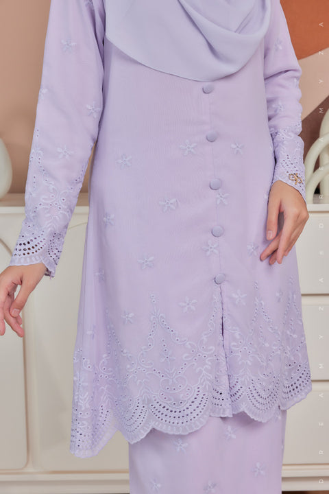 Atia Embroidered Sulam Chiffon Kebaya Riau Kurung Moden